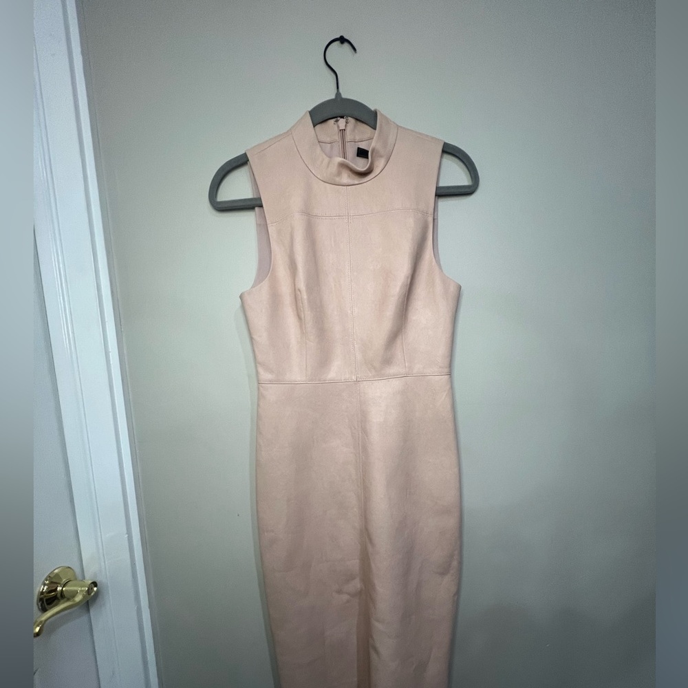 BCBGMAXZARIA Faux Leather Midi Dress NWT